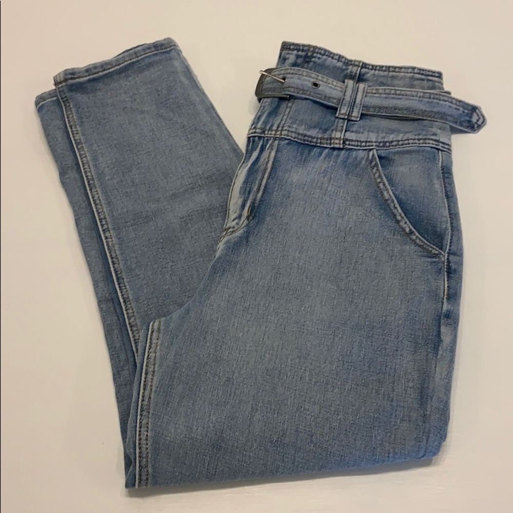 Forever 21 High Waisted Buckle Jeans
